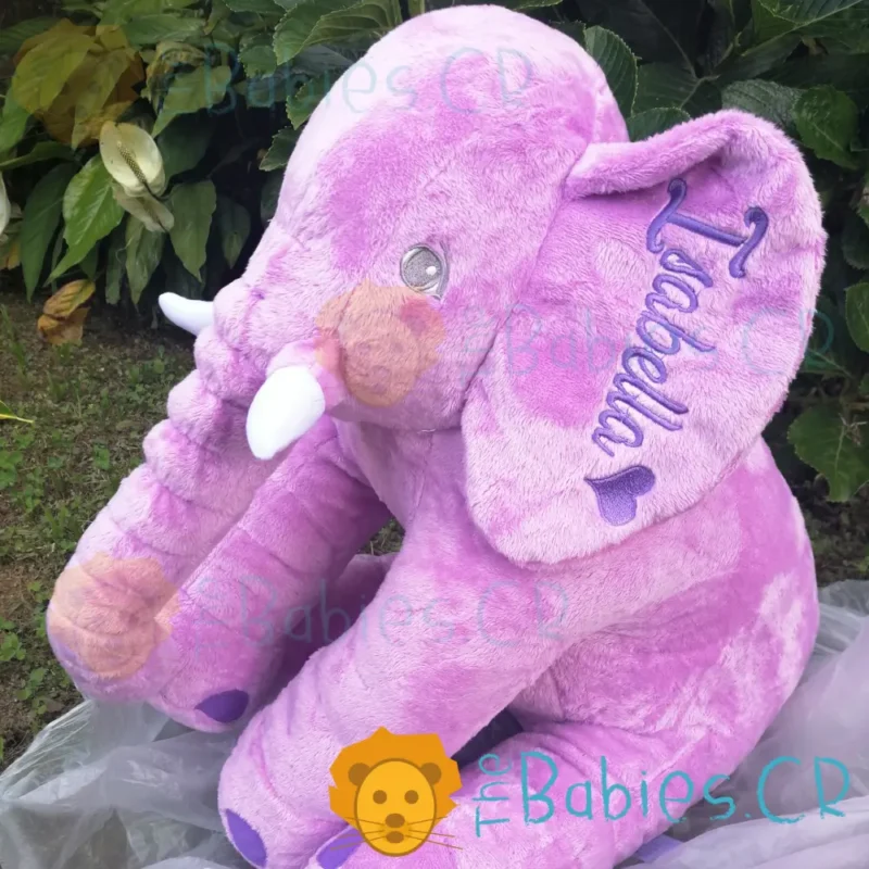 Almohada de Elefante Morada Personalizada para Bebé - Imagen 4