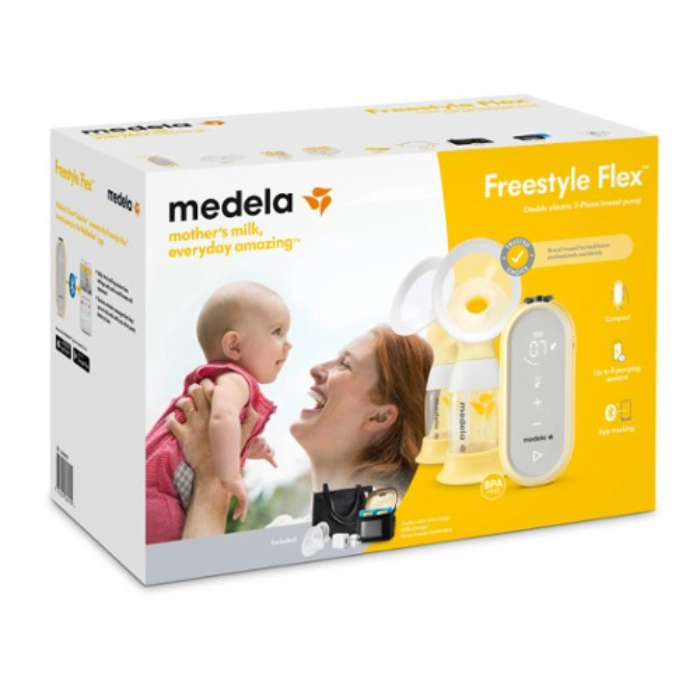 Medela Freestyle Extractor de leche manos libres | Extractor de leche  eléctrico doble portátil, portátil y discreto con conectividad de aplicación