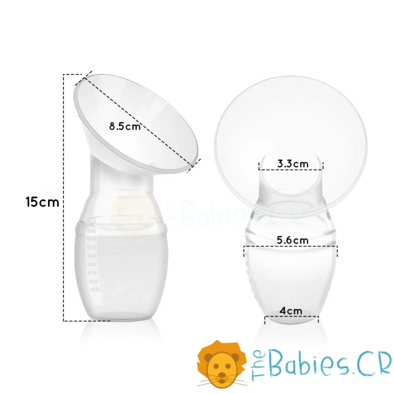 Recolector de leche manual de silicón con tapa - Imagen 4