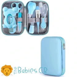 Estuche de cuidado celeste con 14 piezas
