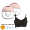 Extractor eléctrico doble inalámbrico manos libres + 1 brasier negro